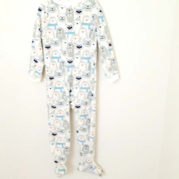 Carters Just One You 1 PC Bear Fleece Toddler Boy's Footies PJ 5T - Picture 3 of 6